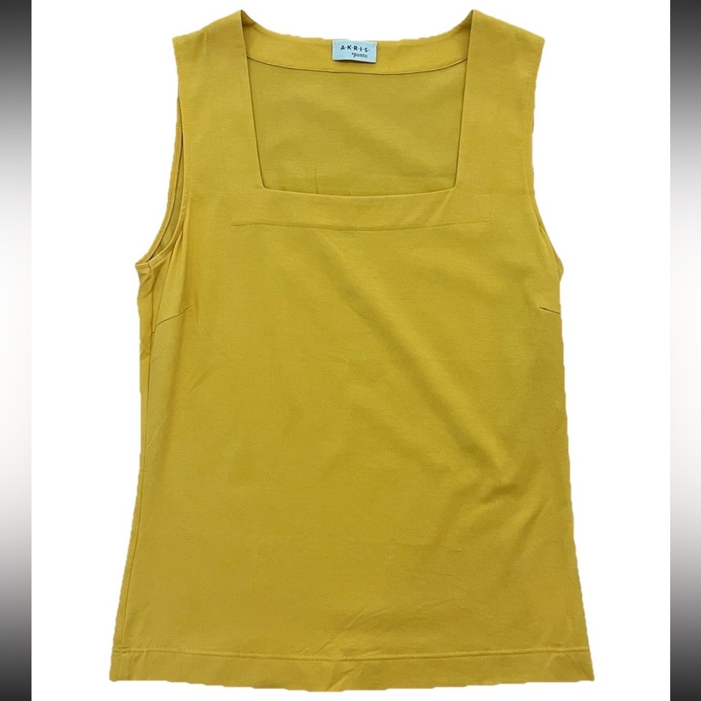 Akris Women's Yellow Square Neck Tank Top